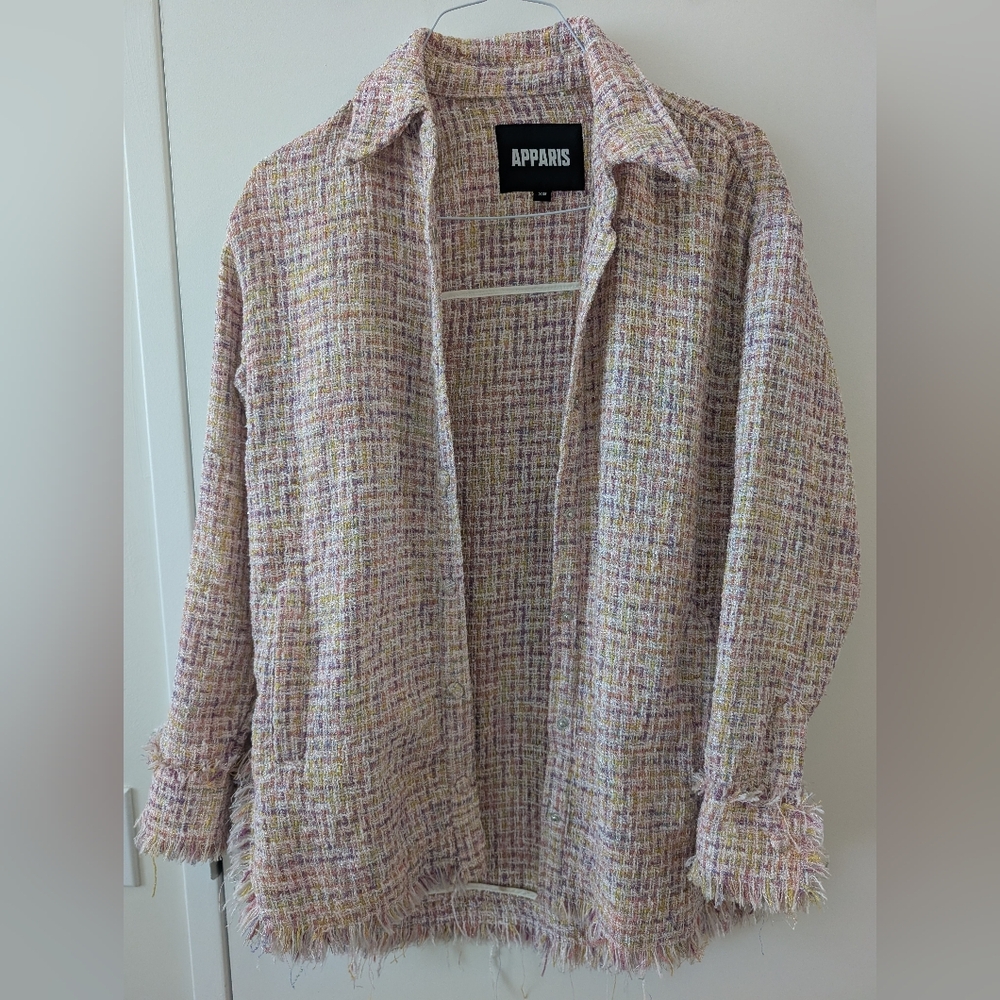 Apparis Pink Tweed Jacket